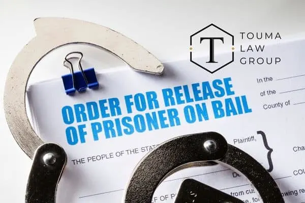 a bail bond order with handcuffs