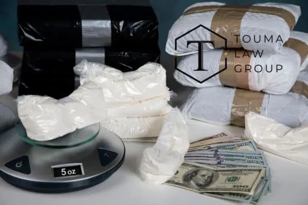 packs of drugs and a scale