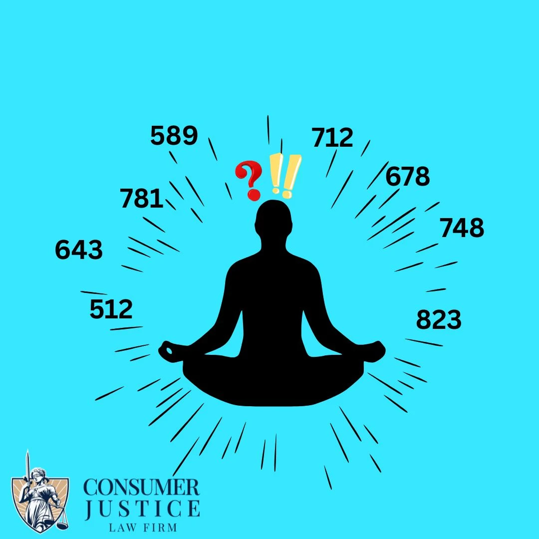 A meditating person contemplates "is credit karma accurate?"