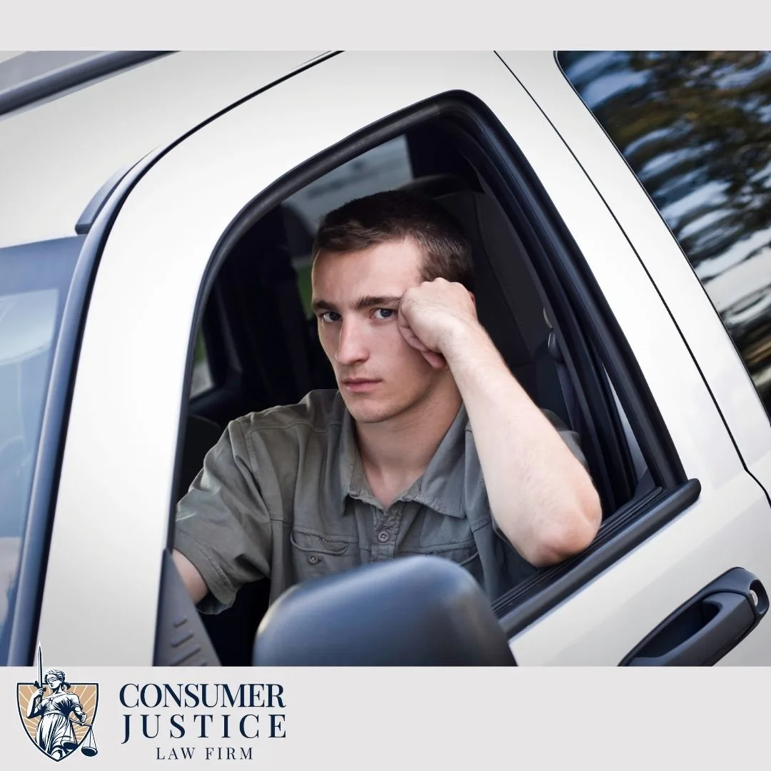 A driver looks frustrated. It shows how challenging an Uber background check dispute can be.
