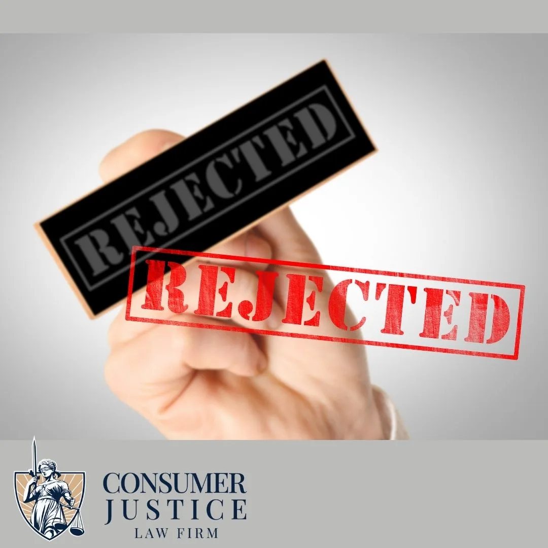 A stamp shows an applicant was rejected after a false Walmart background check.