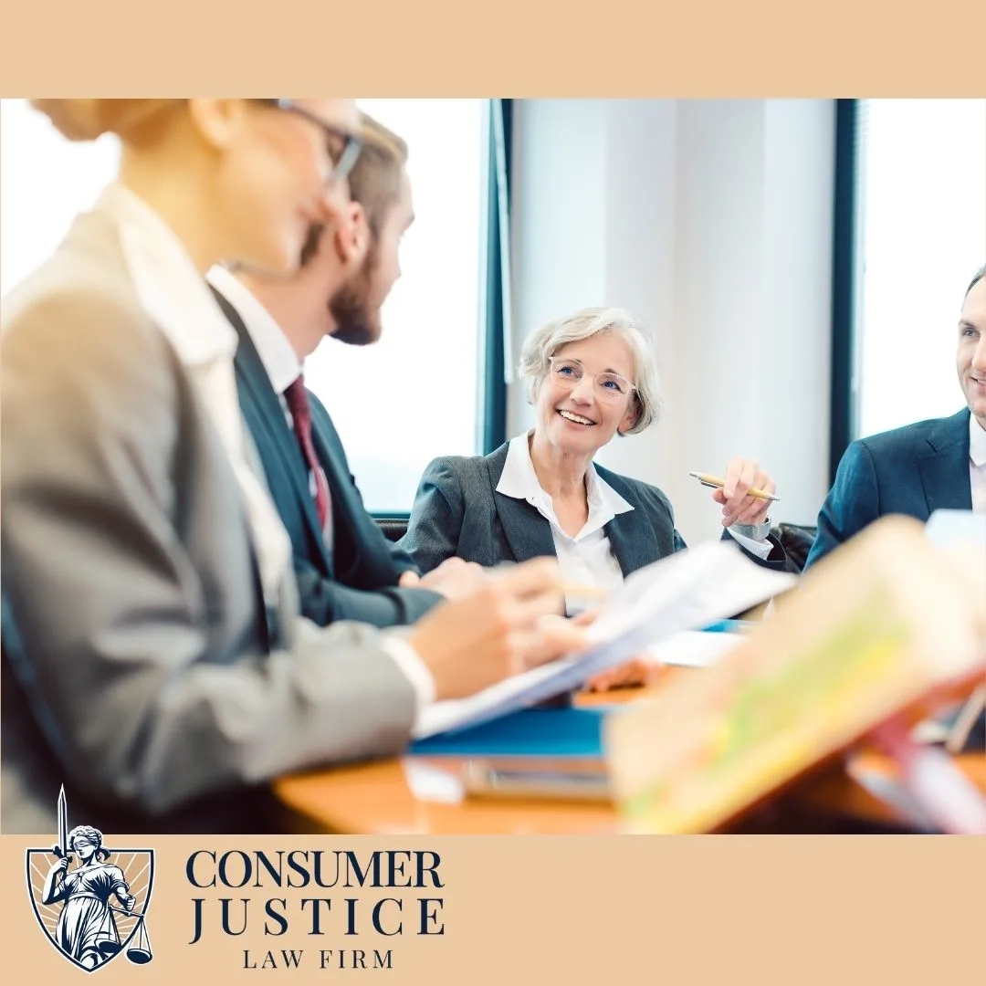 Consumer attorneys discuss a case.