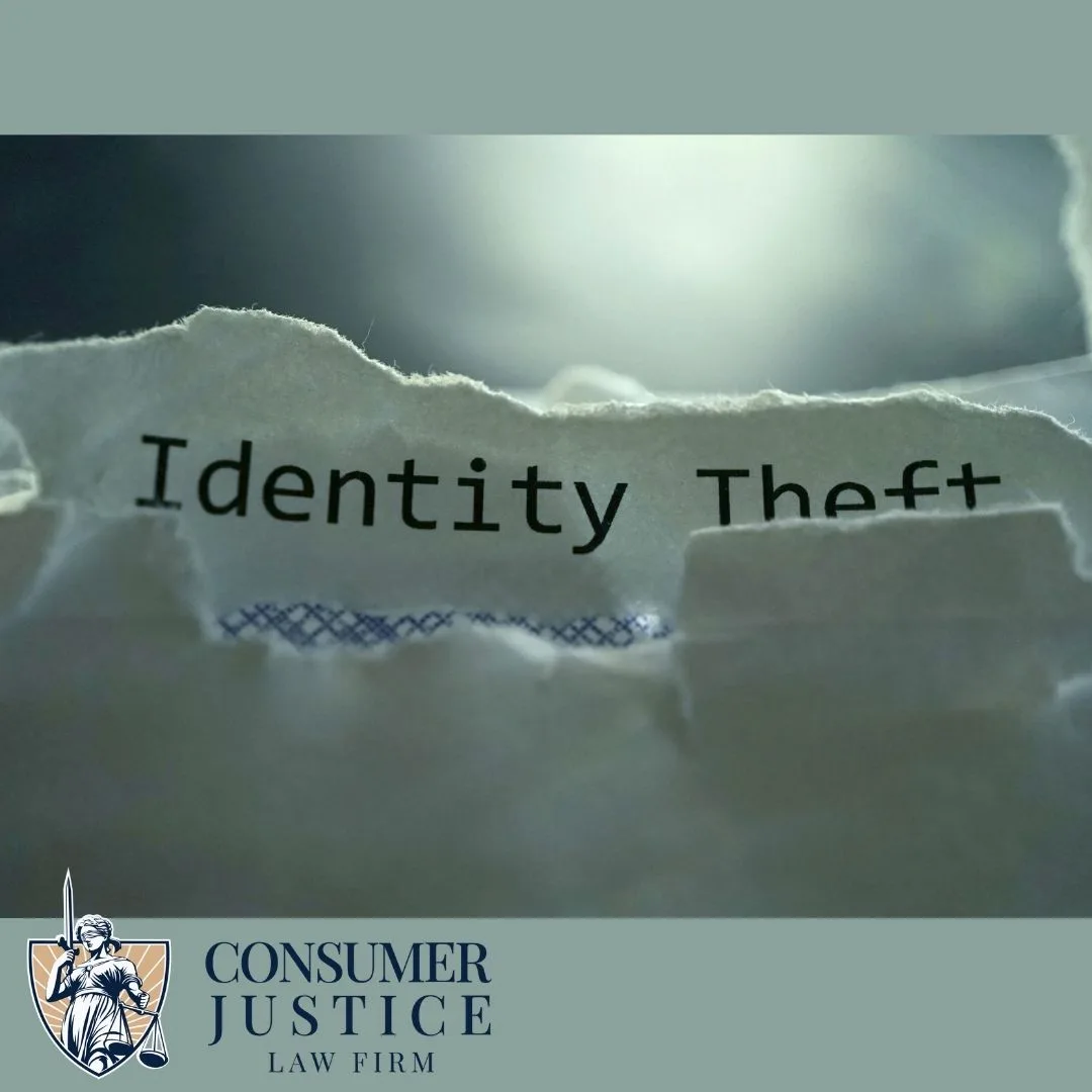A torn envelope reveals identity theft help is needed.