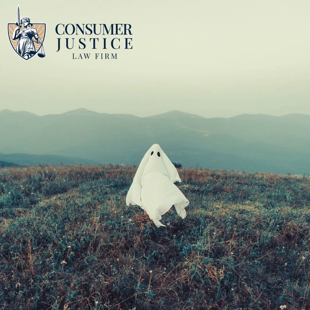 A ghost conveys that when a credit bureau thinks you're dead, you're like a ghost.