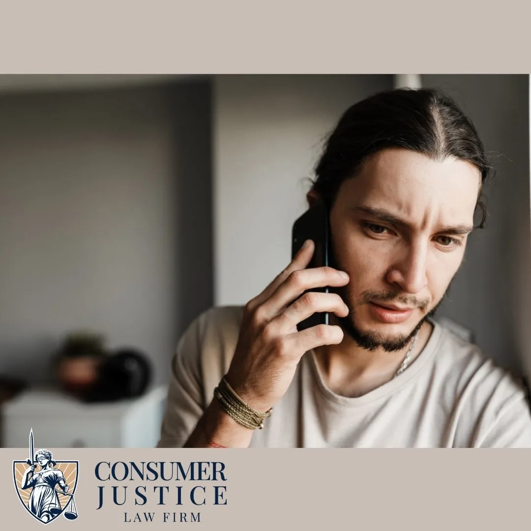 A man who knows how to report identity theft calls the police.