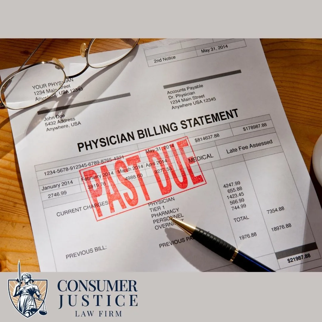 A doctor's bill conveys accounts in medical debt collections.