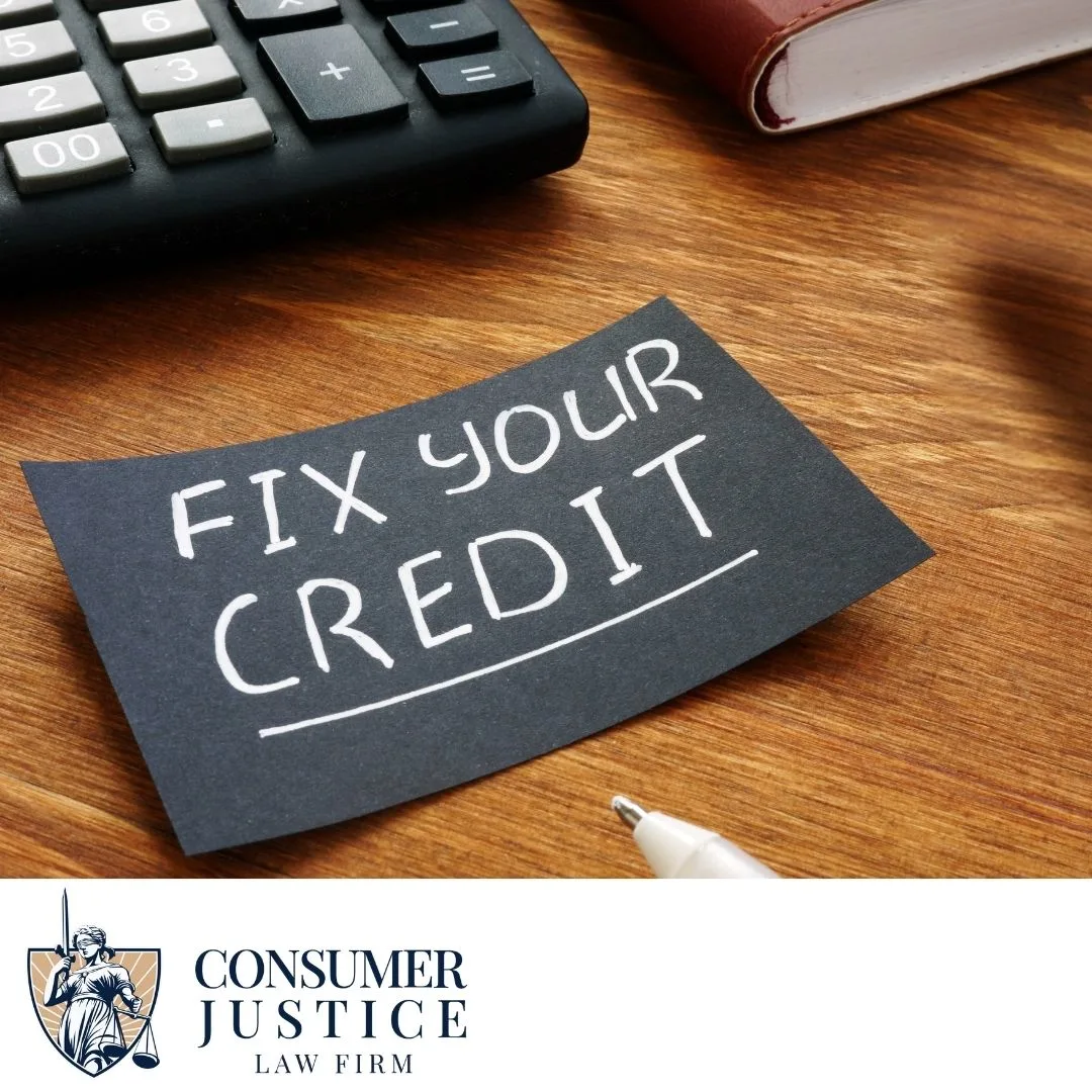 A note reminds you that you can fix my credit report and move on!