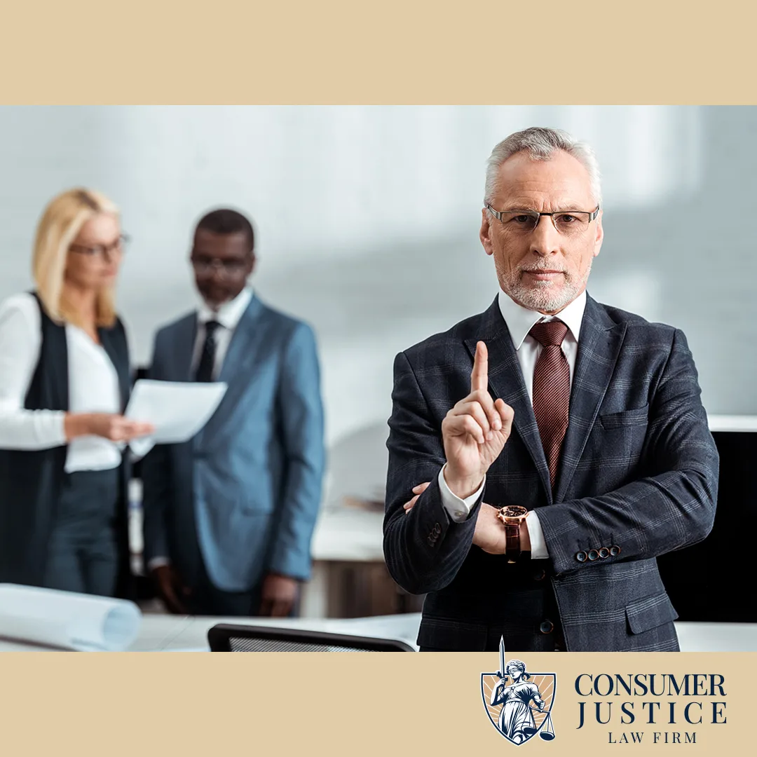 A consumer law attorney looks professional.