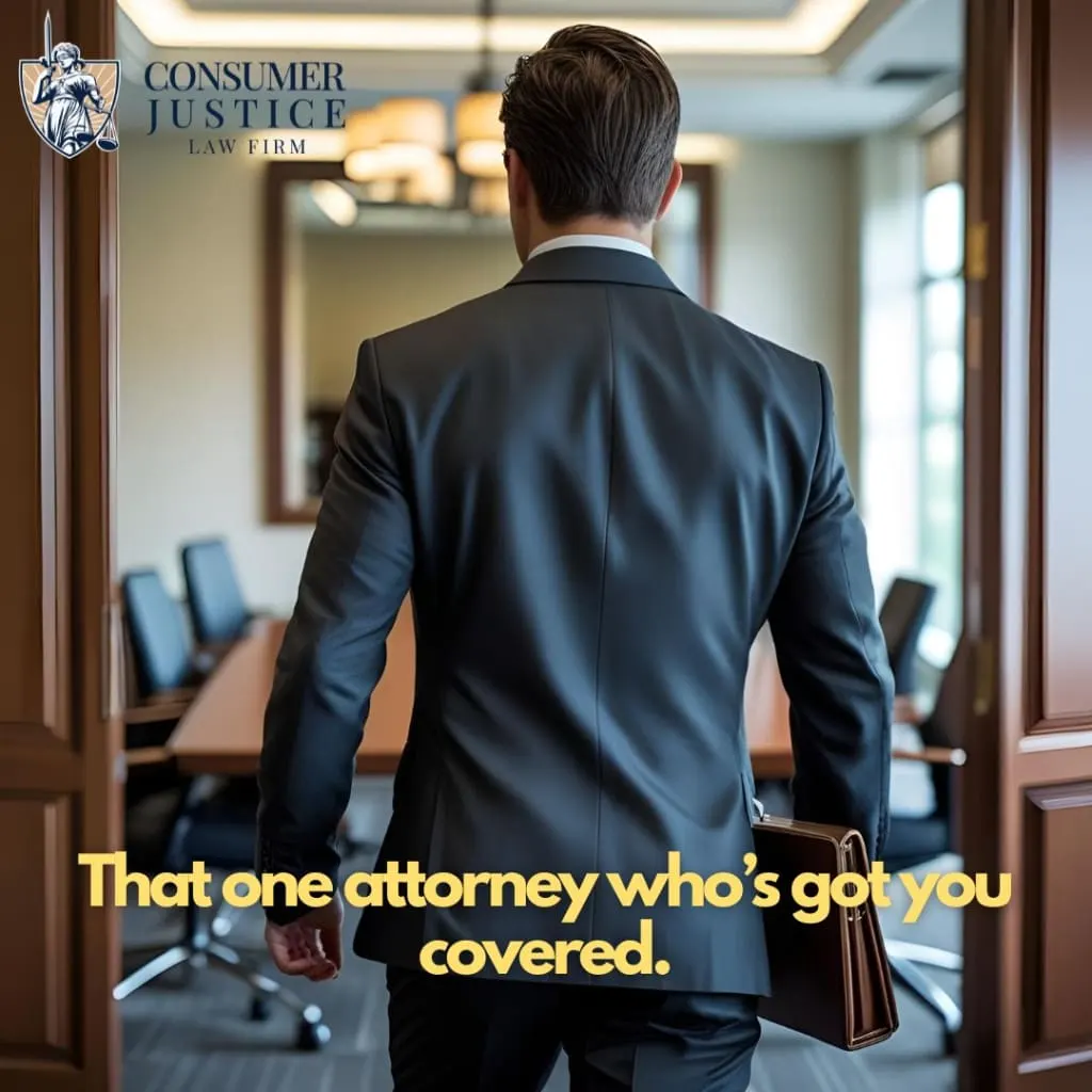 Un abogado entra en una sala de conferencias para ayudar a corregir errores de verificación de antecedentes.