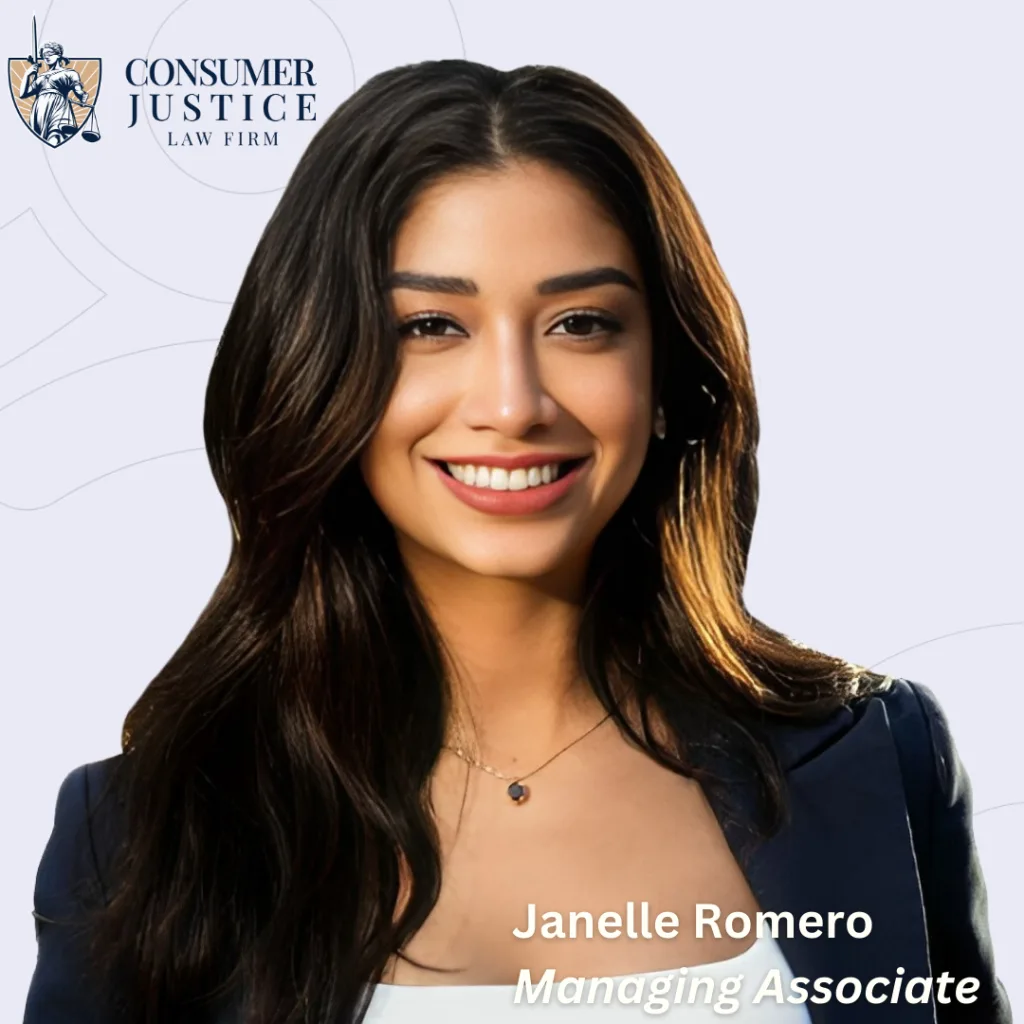 Headshot of Janelle Romero, a discrimination lawyer and labor law attorney.