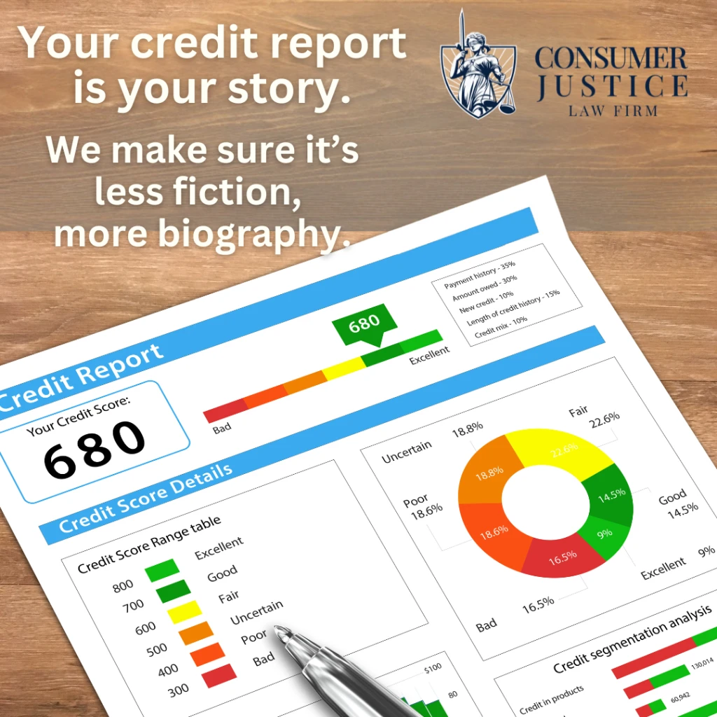 A credit report lays on a desk top. It conveys how credit reporting errors tell an inaccurate story.