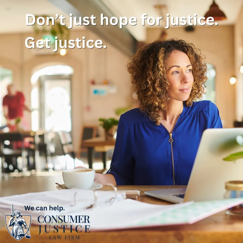 A woman hopes for justice for errors in her consumer reports. She can get justice.