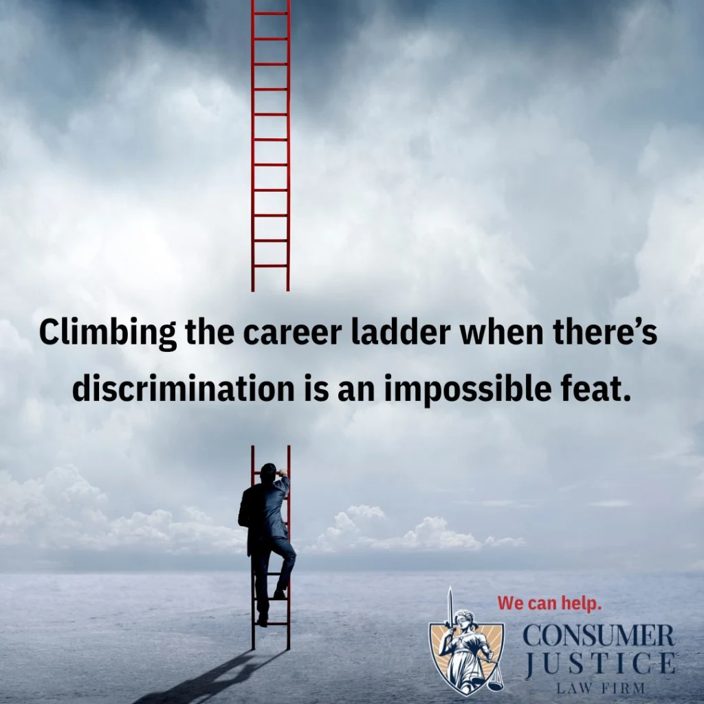A broken career ladder shows the need for an employment discrimination lawsuit.