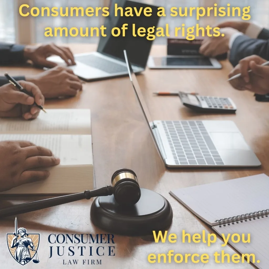 A conference room of Consumer Rights Lawyers meets.