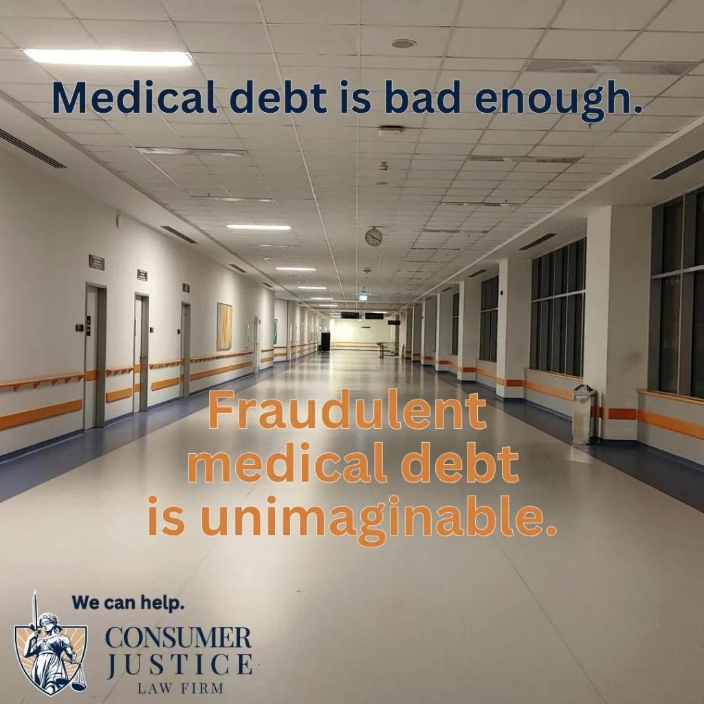 A hopsital hallways conveys the severity of medical identity theft.
