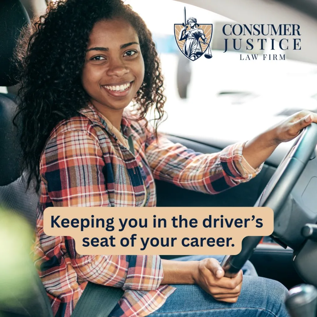 A driver smiles from behind the wheel, conveying the importance of fixing Checkr background check errors.