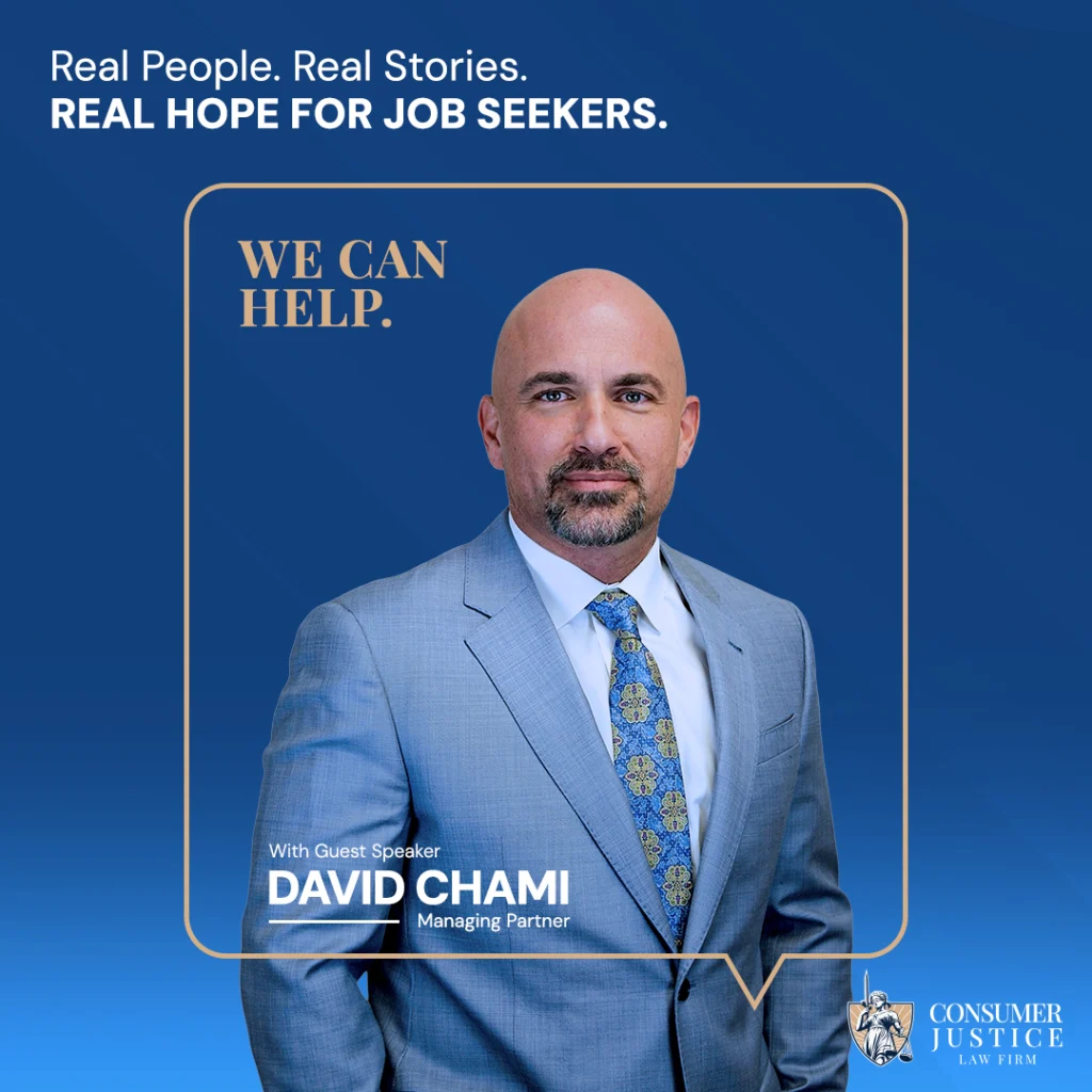 Headshot of David Chami who spoke about job seekers on the People in Transition podcast.