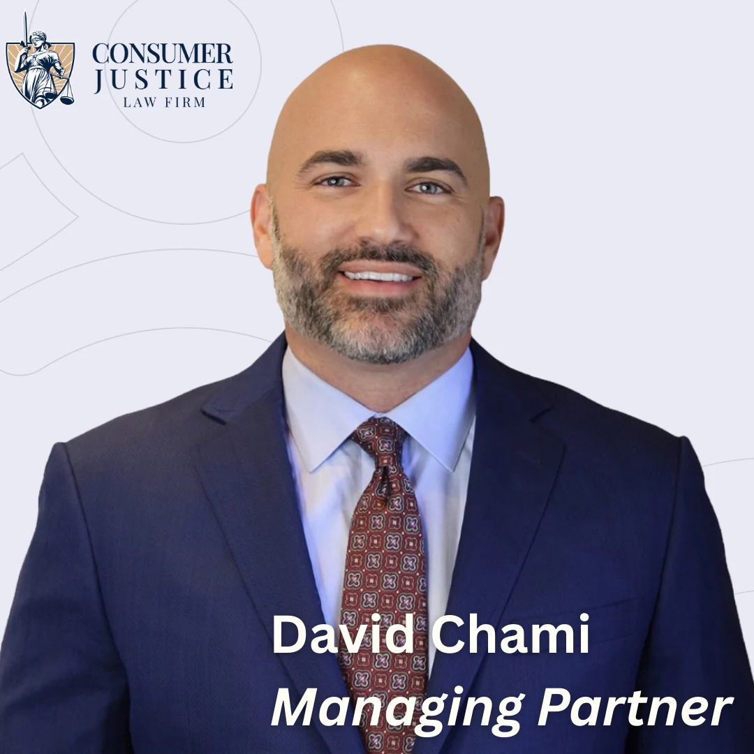 Headshot of attorney David Chami, an identity theft lawyer who helps clients recovery from identity theft and fraud.