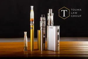an assortment of delta-8 vapes sitting on a table