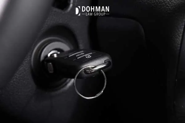 keys in a car's ignition