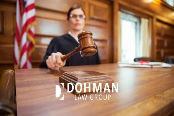 a judge banging her gavel during traffic court