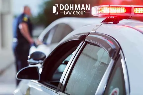 a police officer pulling over a driver