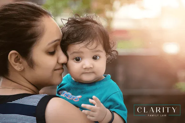Mother with her baby