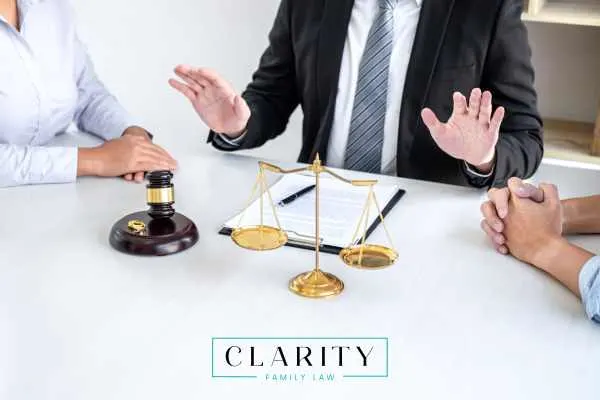 a couple meeting with a lawyer to discuss an uncontested divorce