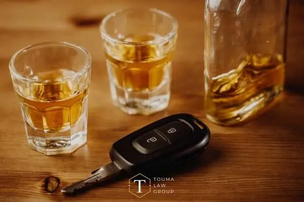 shots and car keys on a table
