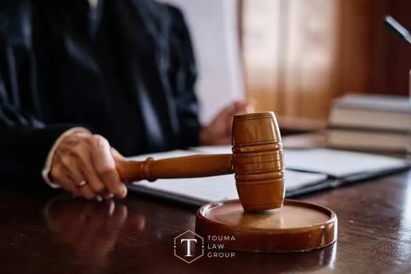 a judge sentencing someone after being found guilty