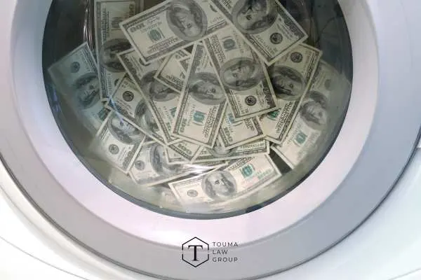 cash in a washing machine