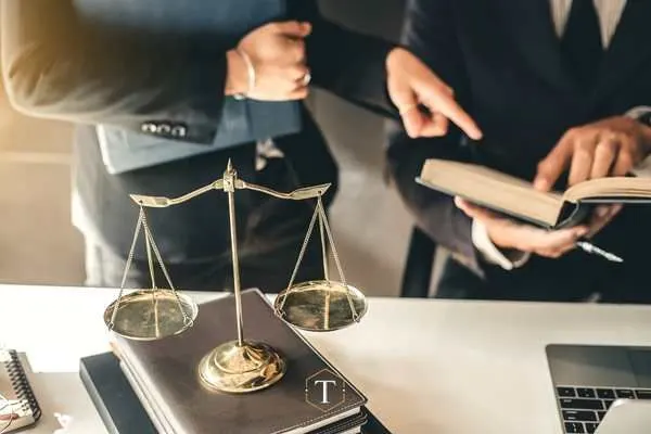 two attorneys reviewing a court martial case