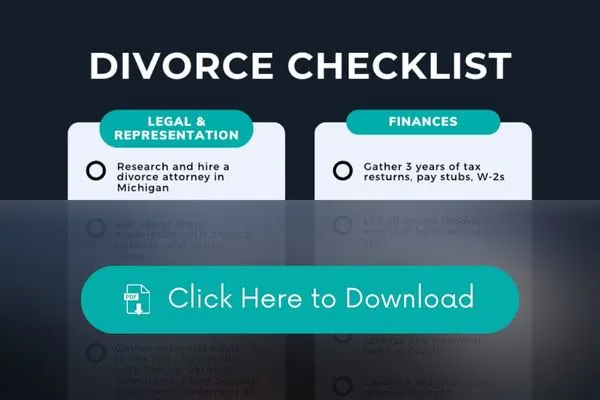 Divorce checklist PDF download