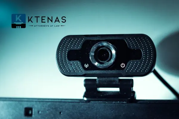 Close-up of a webcam
