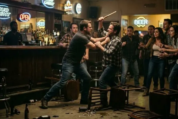 Bar fight with weapon