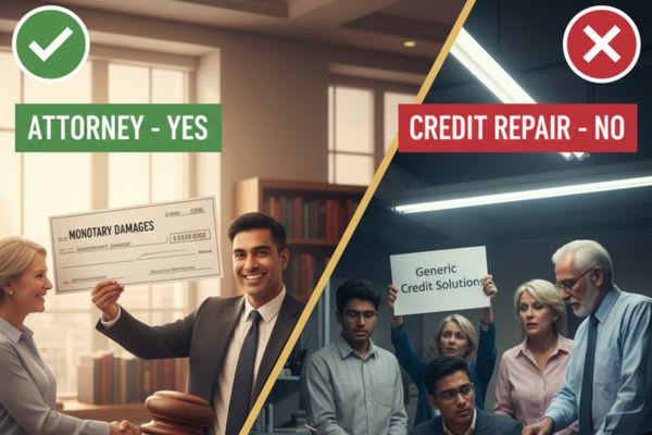 attorney vs credit repair company in monetary damages