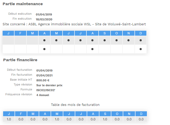 Yuman CMMS Software - Wartungsverträge - Rechnungsstellung