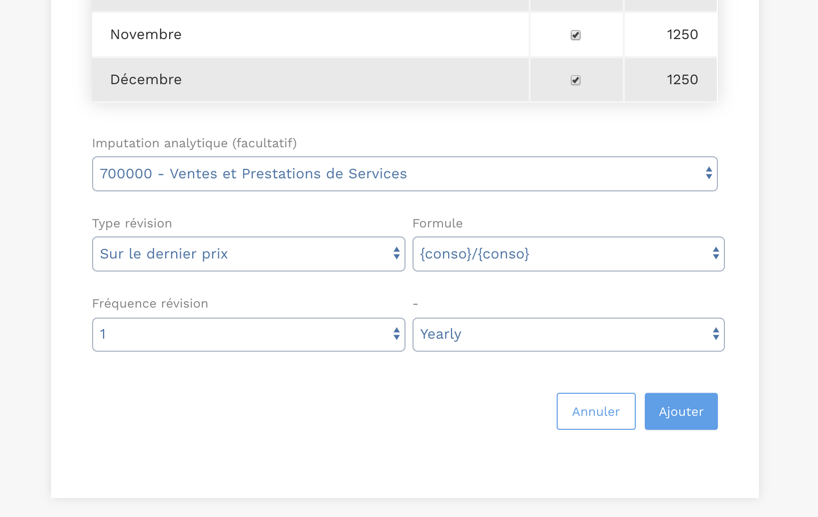 choix formule de révision maintenance yuman