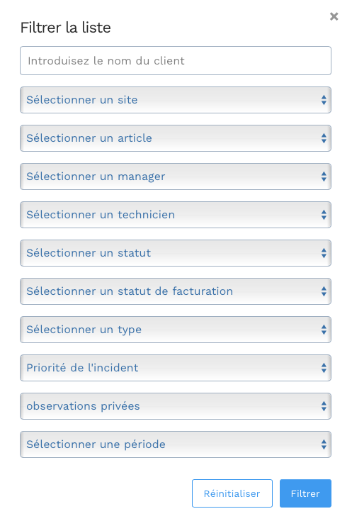 Logiciel de gestion d’interventions : sélecteur de bons d’intervention