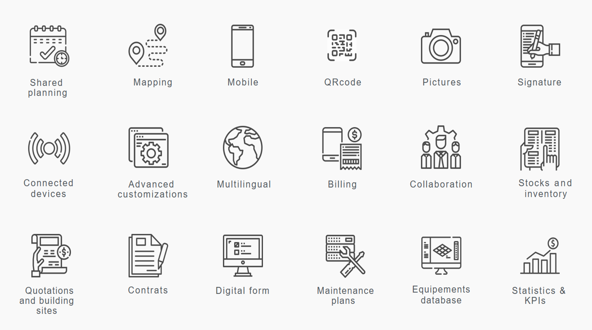 Yuman Computerized Maintenance Management Software (CMMS) - List of features