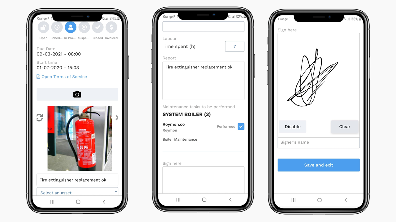 Invoicing interventions with the Yuman mobile CMMS management software