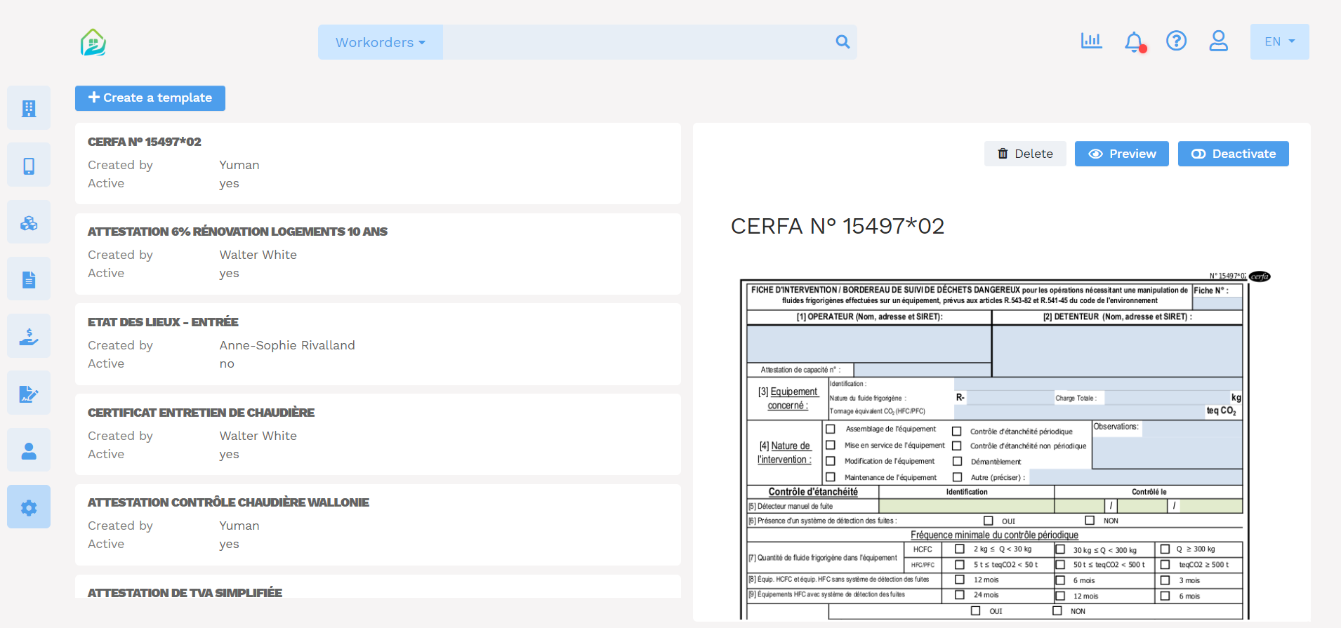 Form management software - Yuman CMMS - Forms data entry pdf document