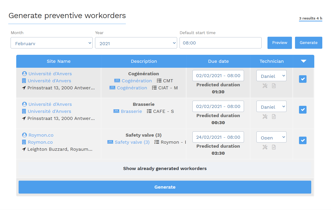 CMMS-software voor het beheer van preventieve onderhoudsinterventies