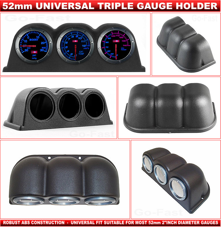52mm 2"INCH TRIPLE GAUGE HOLDER BINNACLE POD CAR GAUGE HOLDER eBay