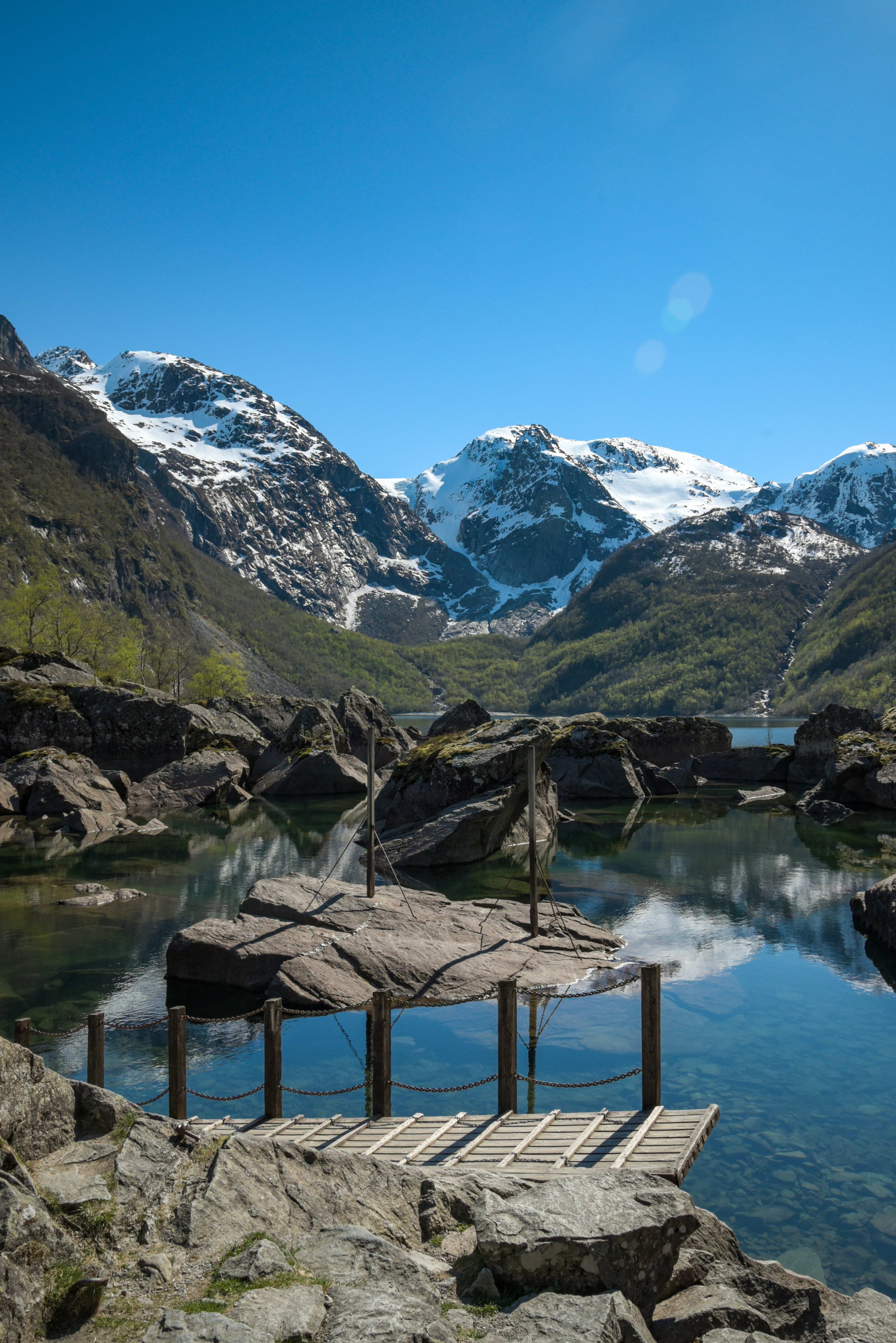 The dock used to transport ice from Folgefonna glacier to Europe