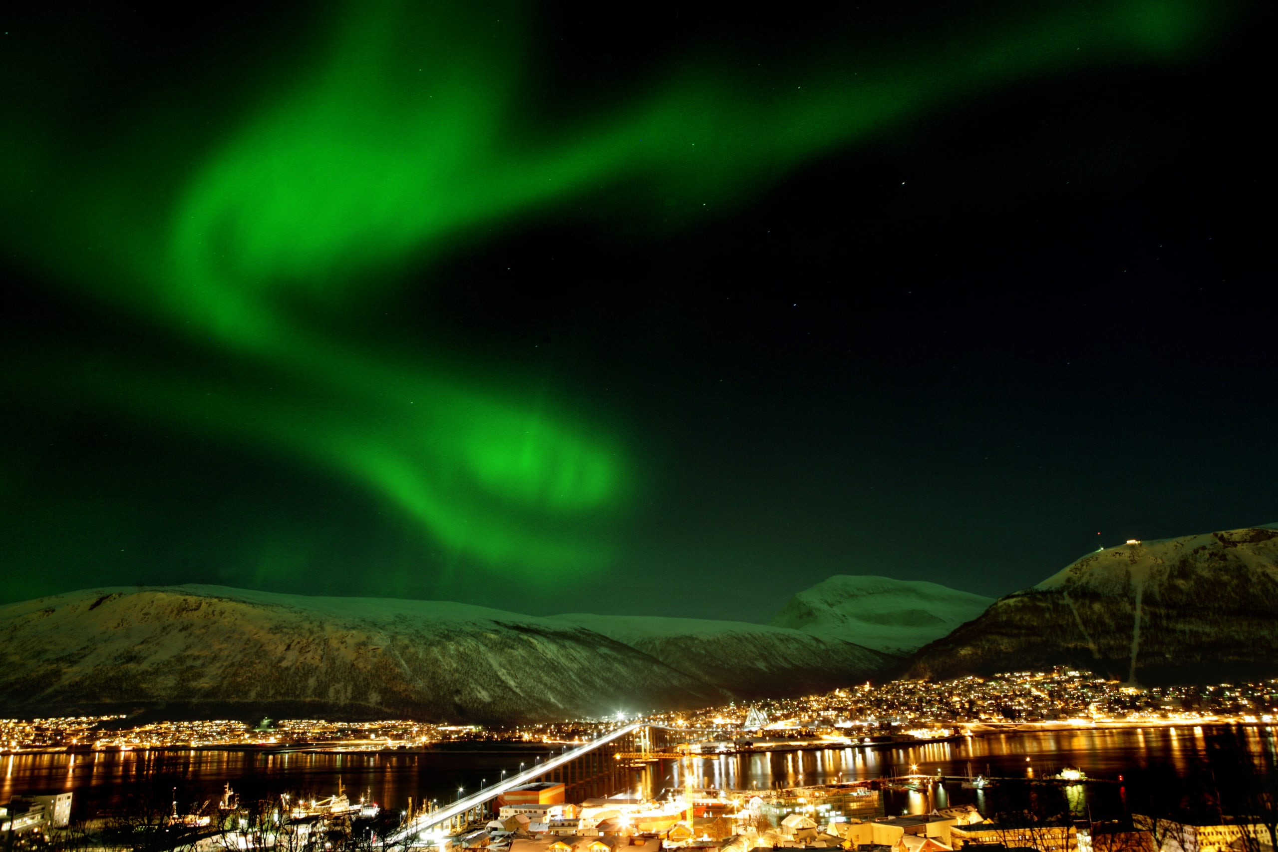 Northern Lights above the city of Tromsø