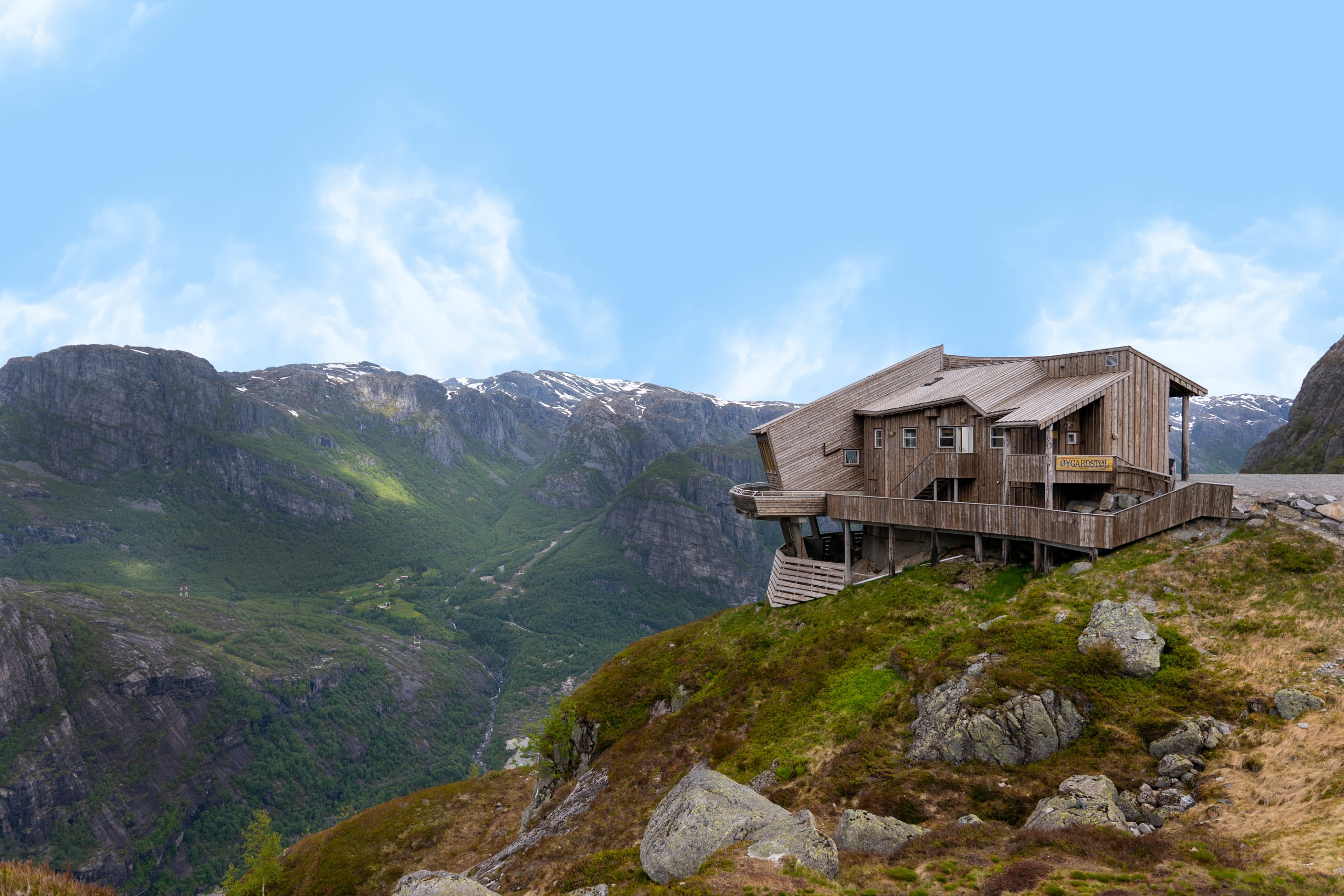 Øygardsstøl mountain lodge cafe and parking