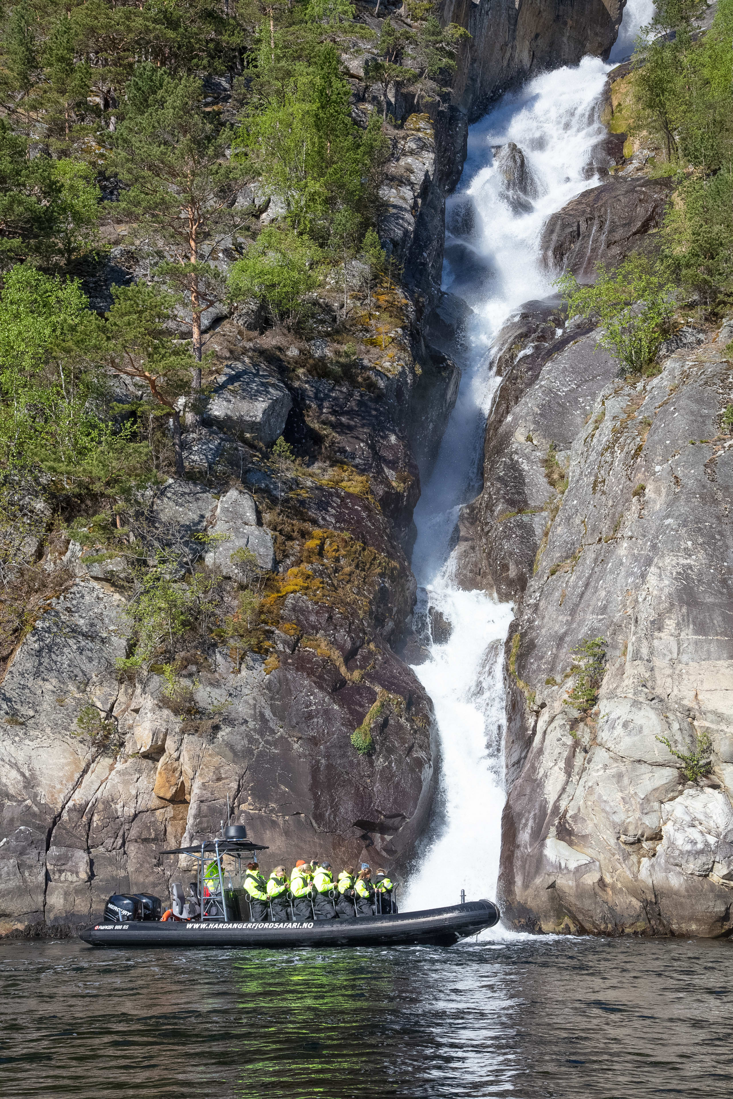 RIB safari close to waterfall