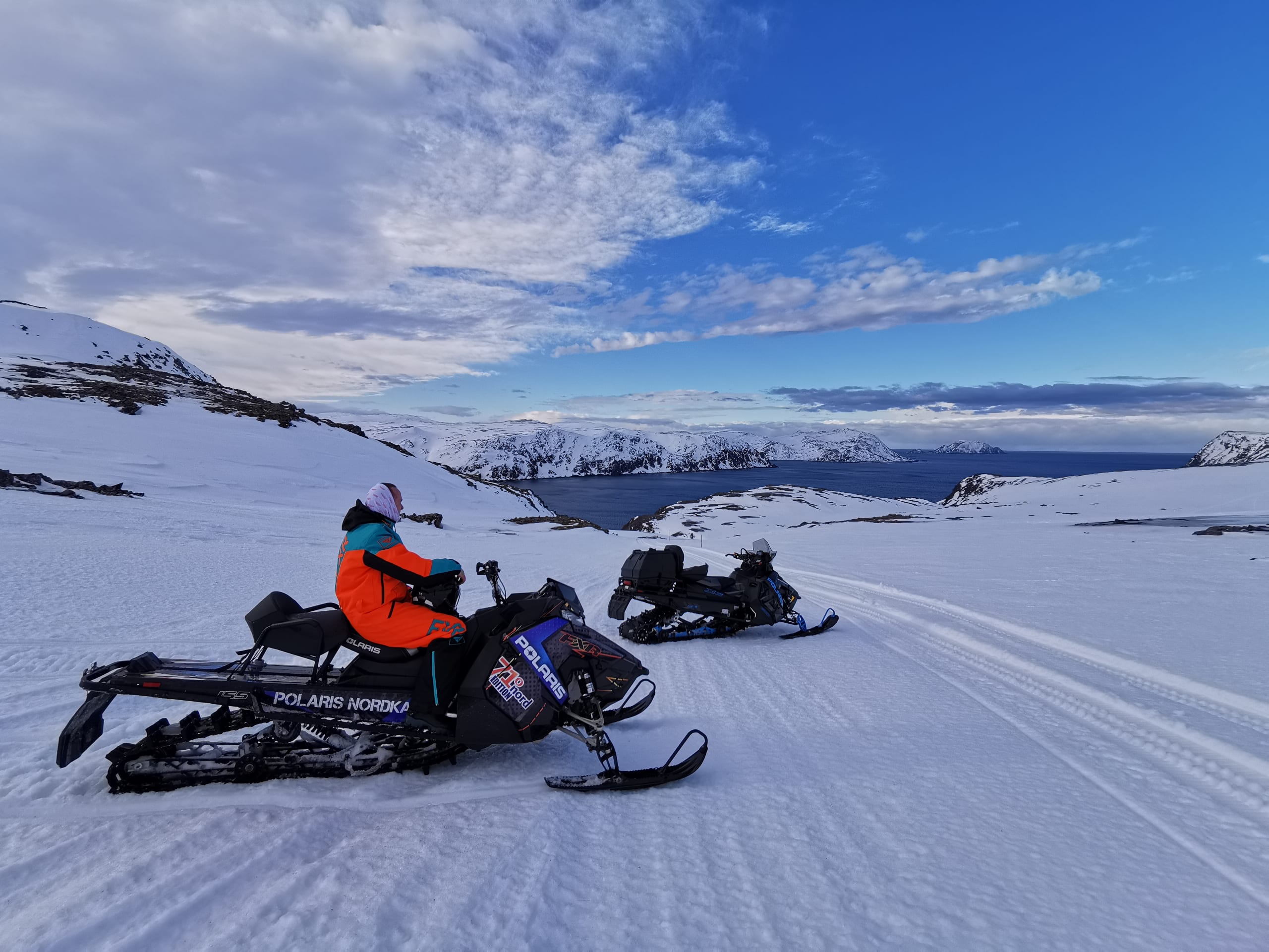Snowmobile safari to North Cape