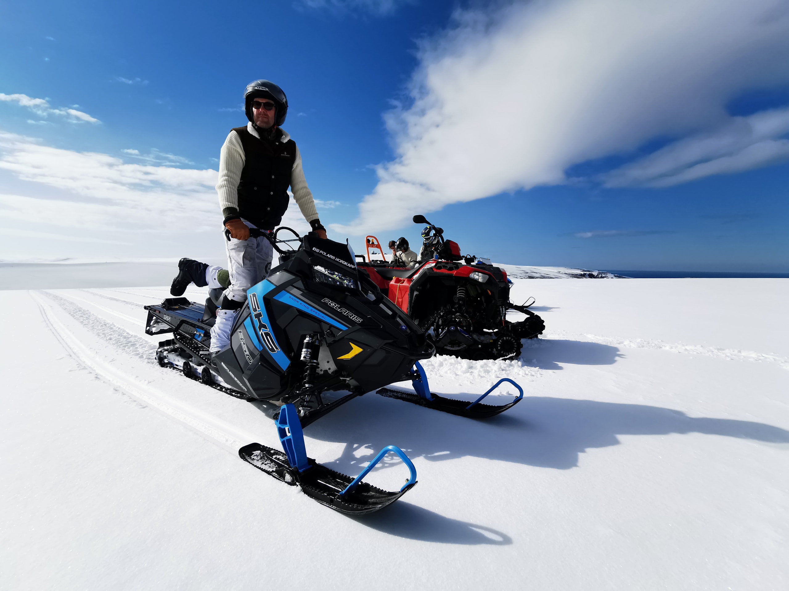 Snowmobile safari to the North Cape